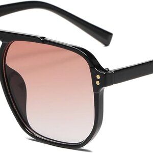 Retro Aviator Sunglasses Vintage Square Frames UV400 Unisex Classic 70s Style